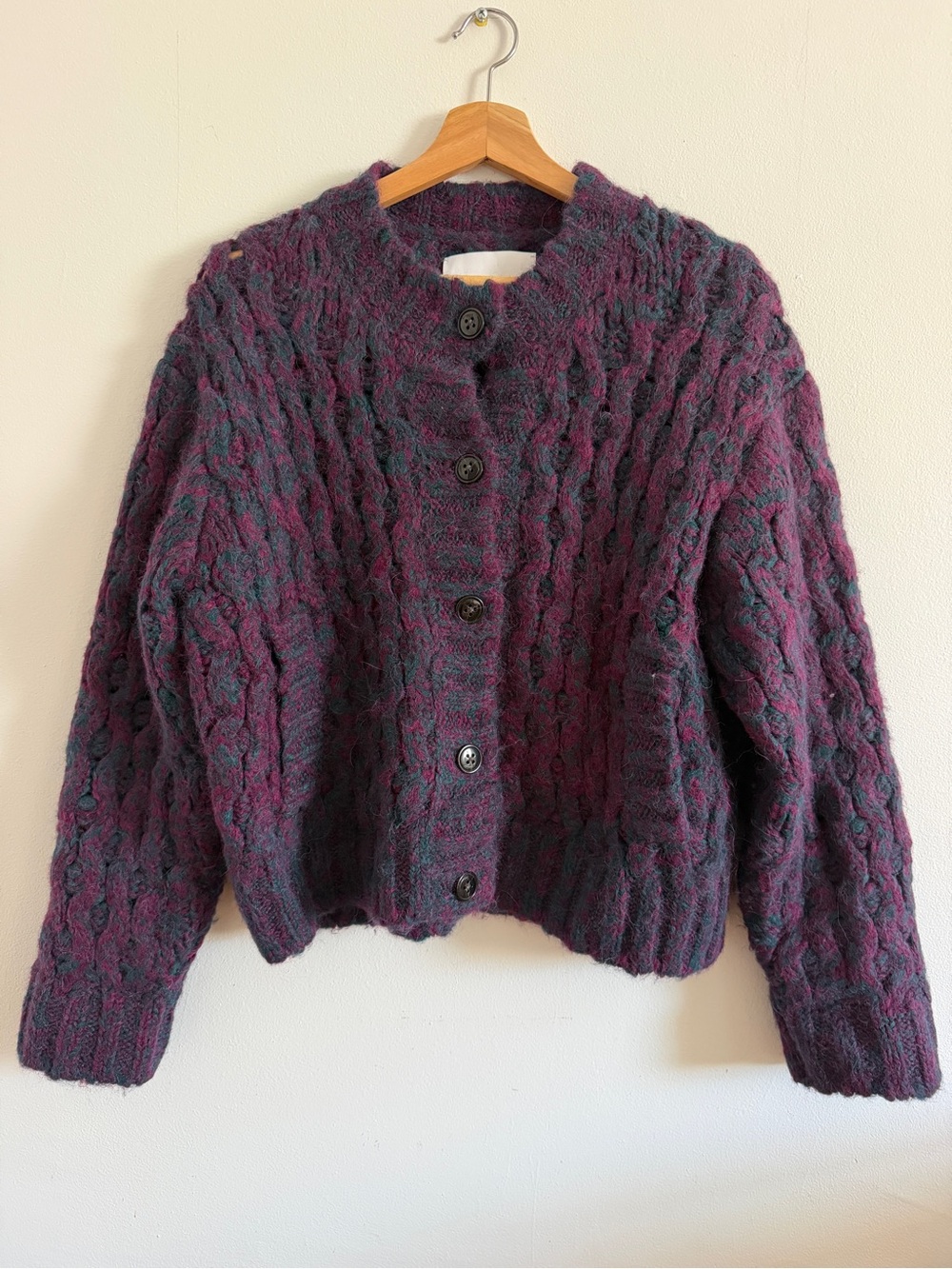 Re/Done Chunky Alpaca Cardigan